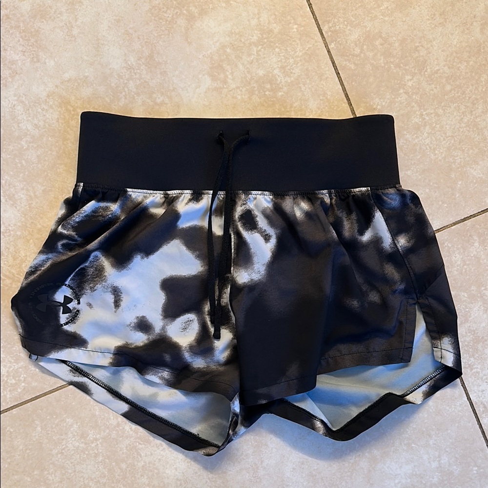 Women's Black and Gray Athletic Shorts Under Armour